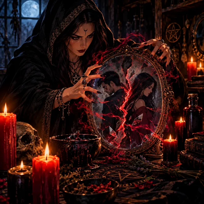 casting a powerful breakup spells using a mirror