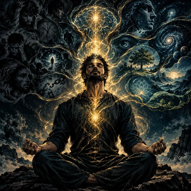 Cosmic Awakening in Meditation and deepen thought awareness