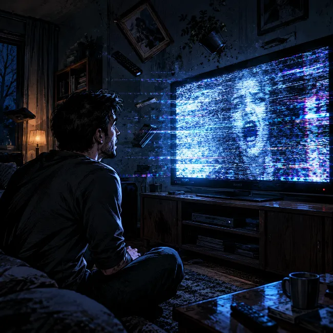 Poltergeist Activity at night disturbing tv flickering